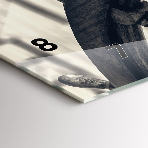 Zegar szklany poziomy Starożytny statek