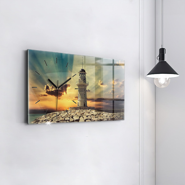 Zegar szklany poziomy Latarnia Morska Na Morzu