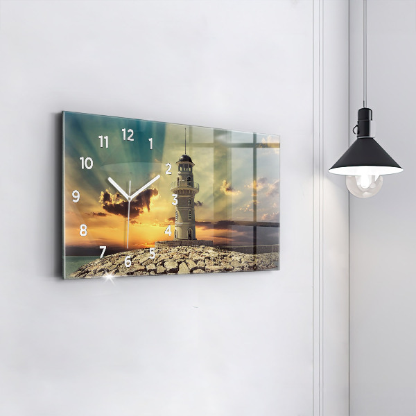 Zegar szklany poziomy Latarnia Morska Na Morzu