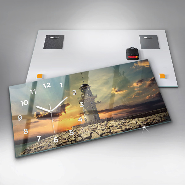 Zegar szklany poziomy Latarnia Morska Na Morzu