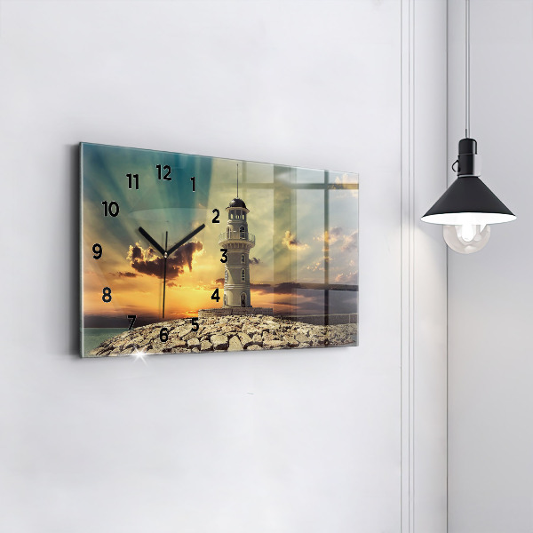 Zegar szklany poziomy Latarnia Morska Na Morzu