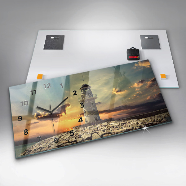 Zegar szklany poziomy Latarnia Morska Na Morzu