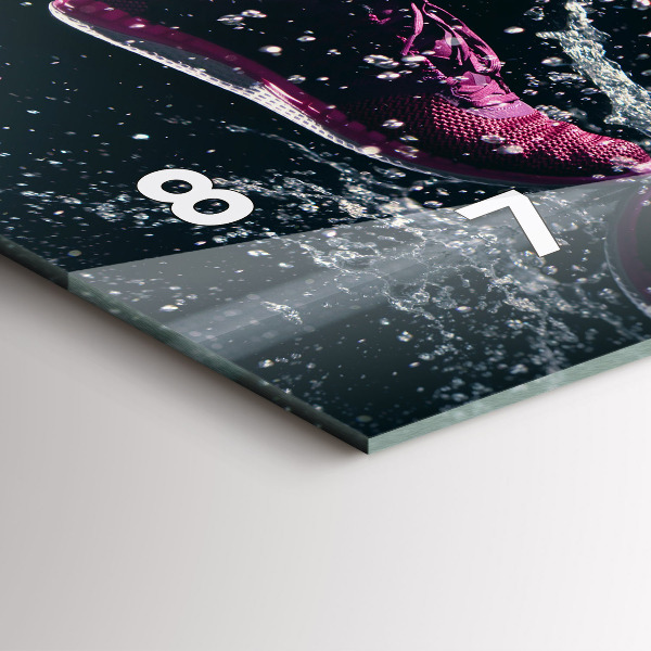 Zegar szklany poziomy Zdrowy styl życia i bieg