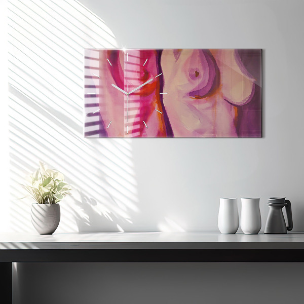 Zegar szklany poziomy Malarstwo Kobiety