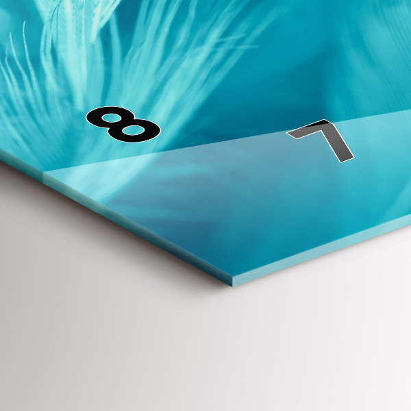 Zegar szklany poziomy Zielono turkusowe vintage