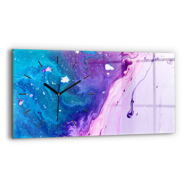 Zegar szklany poziomy Kolorowe tło