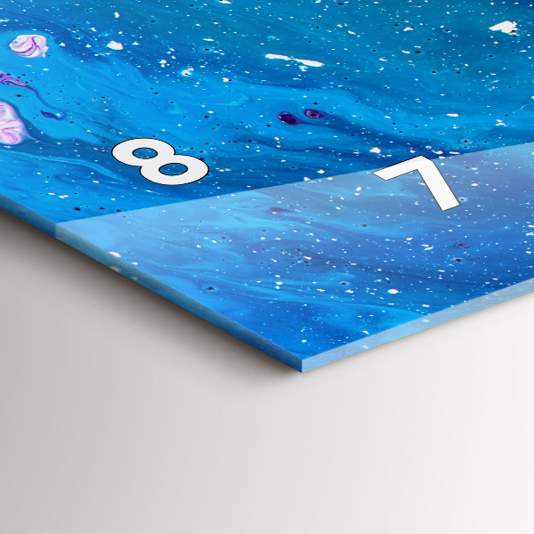 Zegar szklany poziomy Kolorowe tło