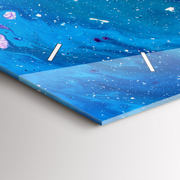 Zegar szklany poziomy Kolorowe tło