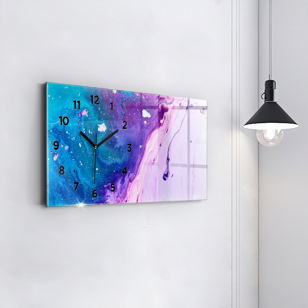 Zegar szklany poziomy Kolorowe tło