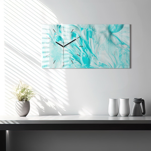 Zegar szklany poziomy Niebieska abstrakcja