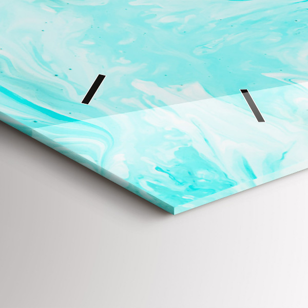 Zegar szklany poziomy Niebieska abstrakcja