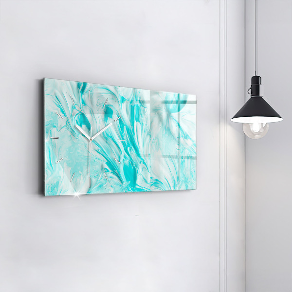 Zegar szklany poziomy Niebieska abstrakcja