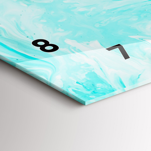 Zegar szklany poziomy Niebieska abstrakcja