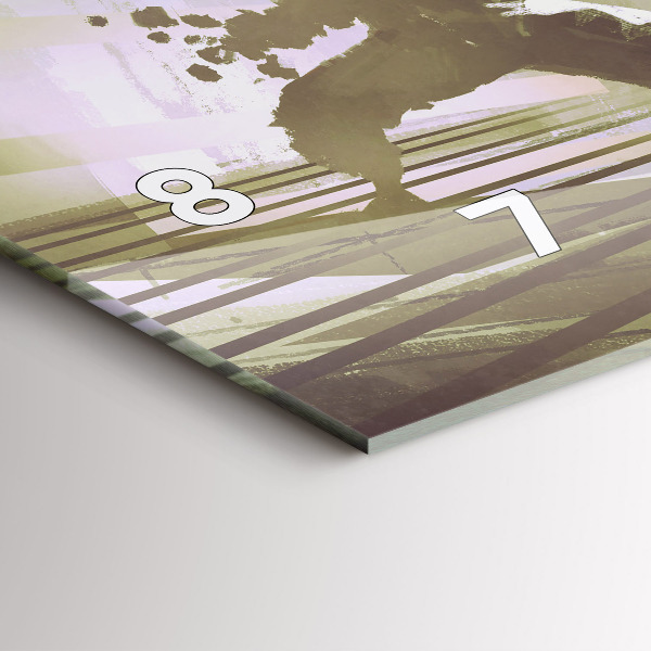 Zegar szklany poziomy Walka robota i samuraja