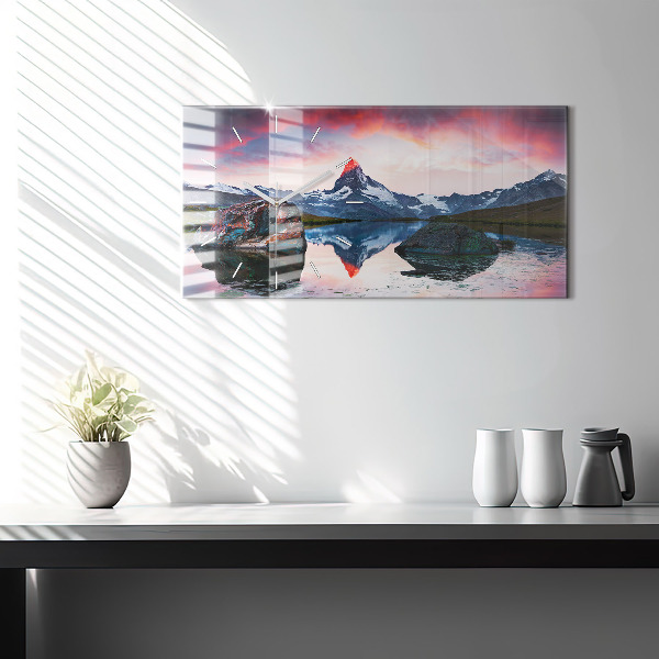 Zegar szklany poziomy Jezioro Stellisee Matterhorn