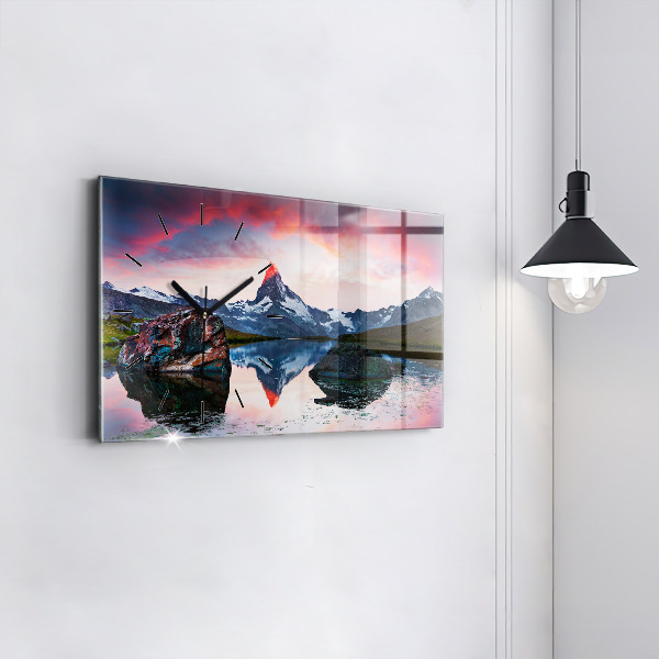 Zegar szklany poziomy Jezioro Stellisee Matterhorn