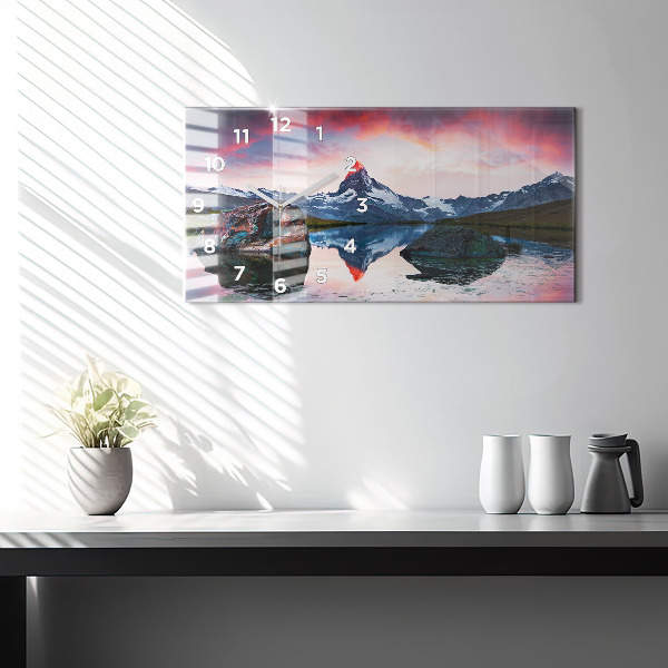 Zegar szklany poziomy Jezioro Stellisee Matterhorn