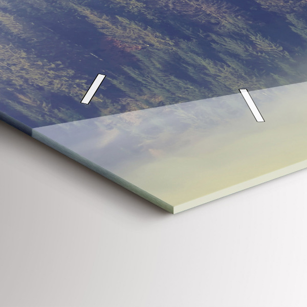 Zegar szklany poziomy Mglisty las Orzeł