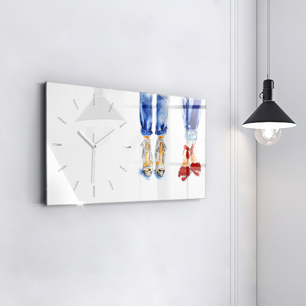 Zegar szklany poziomy Kobiece Szpilki