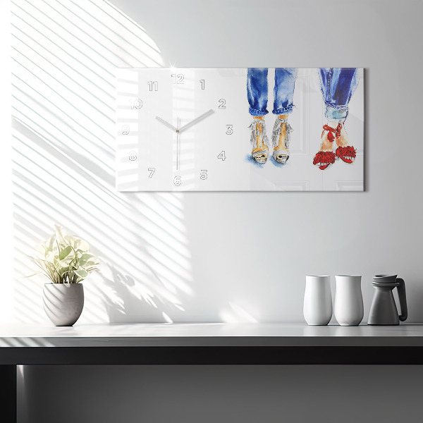 Zegar szklany poziomy Kobiece Szpilki