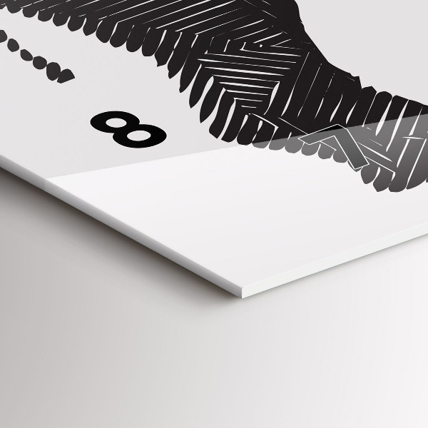 Zegar szklany poziomy Nosorożca line art