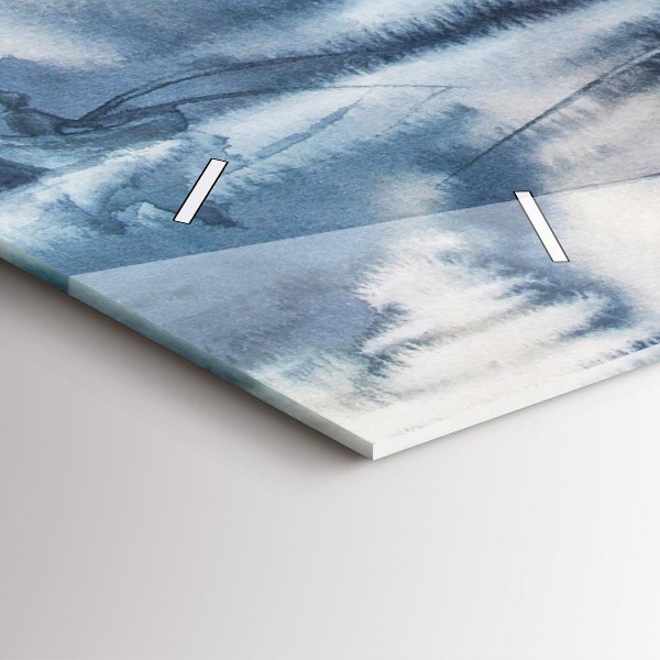 Zegar szklany poziomy Rybak na jeziorze