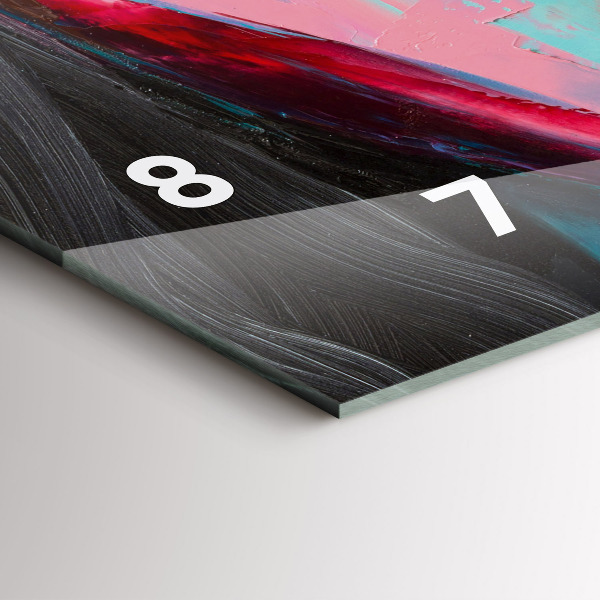 Zegar szklany poziomy Kolorowa Twarz Kobiety