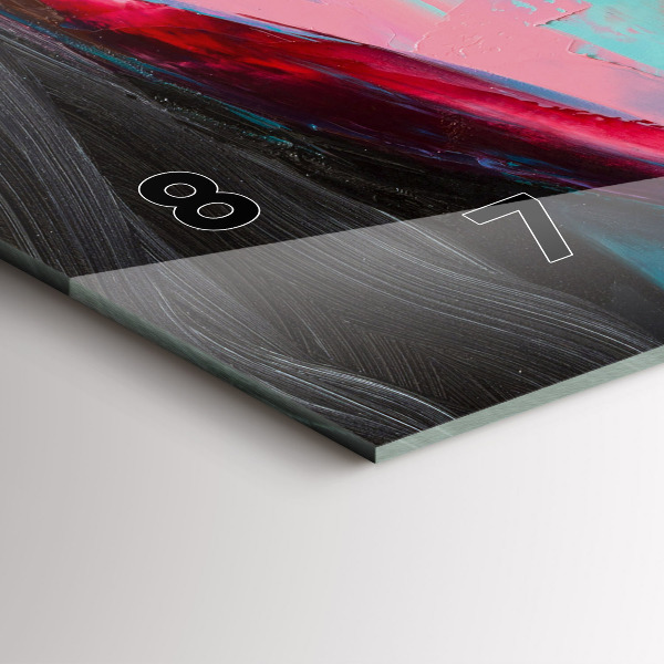 Zegar szklany poziomy Kolorowa Twarz Kobiety