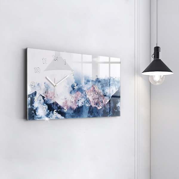 Zegar szklany poziomy Abstrakcyjne pasma górskie