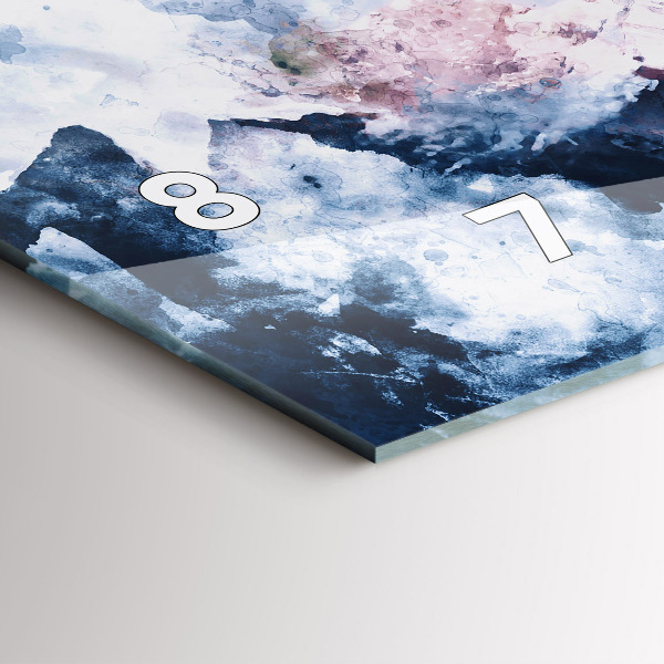 Zegar szklany poziomy Abstrakcyjne pasma górskie