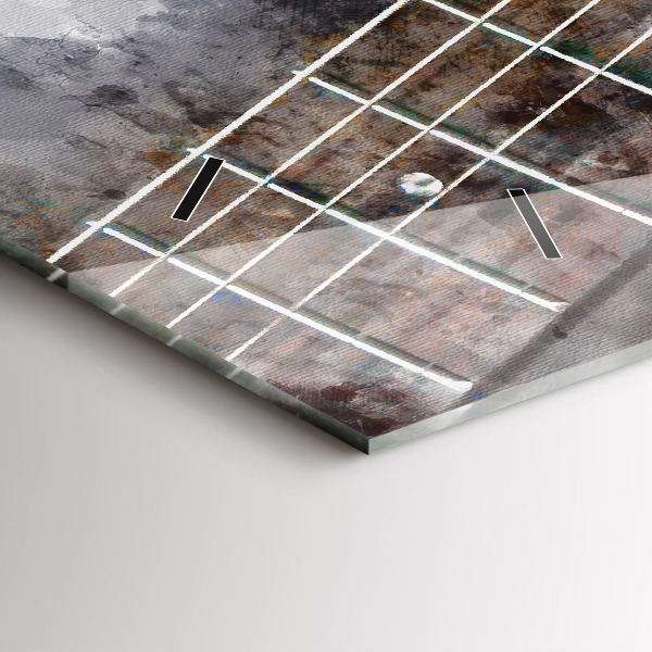 Zegar szklany poziomy Gitara