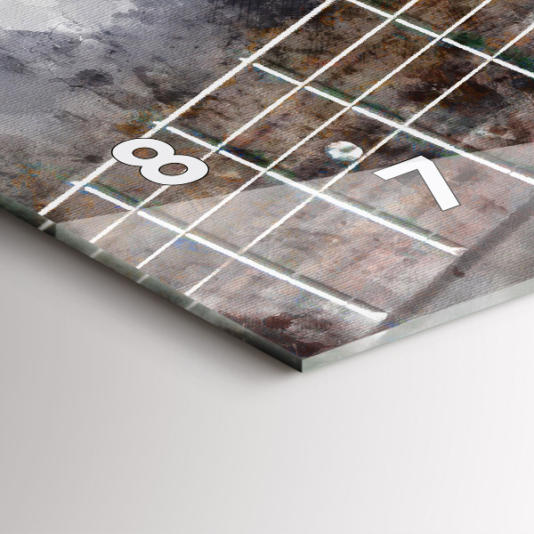 Zegar szklany poziomy Gitara