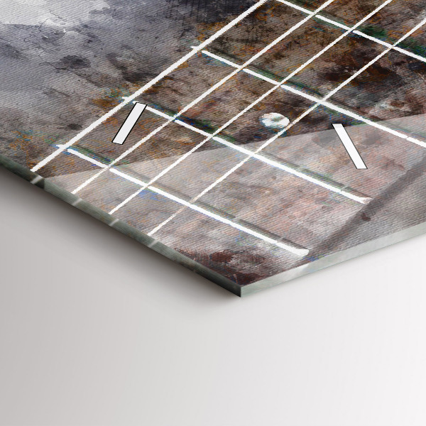 Zegar szklany poziomy Gitara