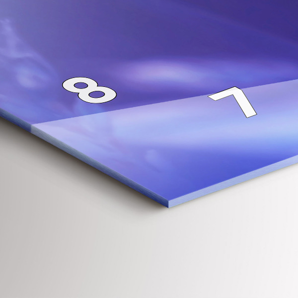 Zegar szklany poziomy Motyl Na Trawie