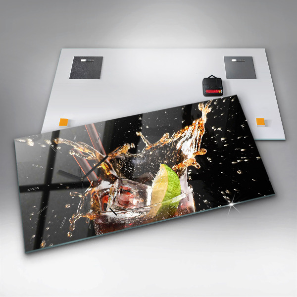 Zegar ścienny poziomy Drink z lodem