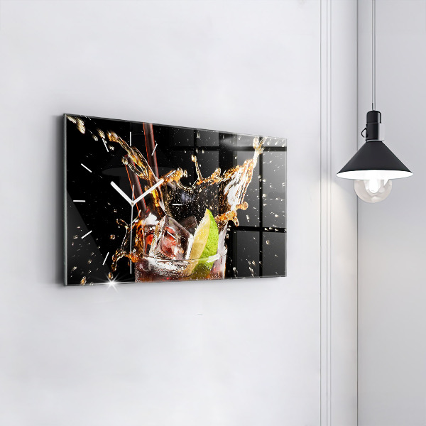 Zegar ścienny poziomy Drink z lodem