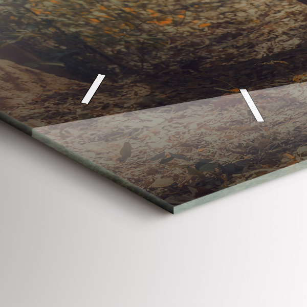 Zegar poziomy Mnich prowadzący słonie