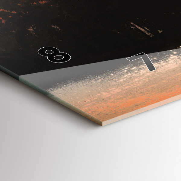 Zegar poziomy Zachód Słońca Palmy Wakacje