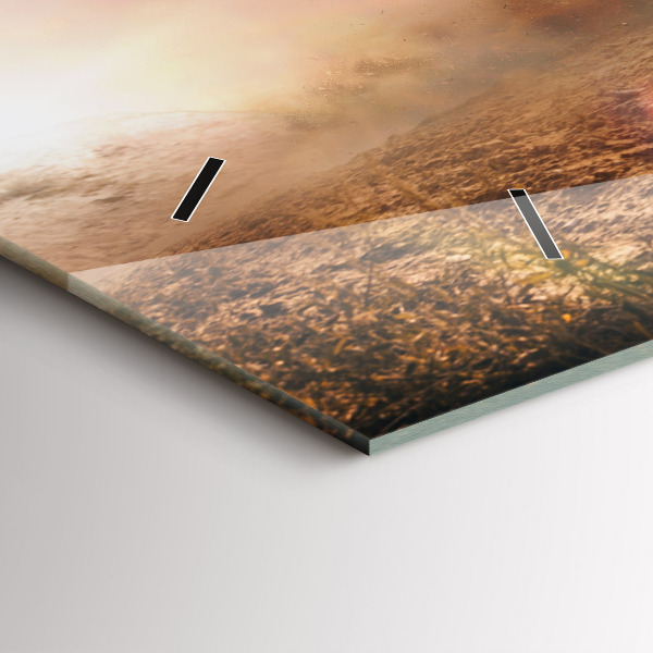 Zegar poziomy Mężczyzna na motocyklu