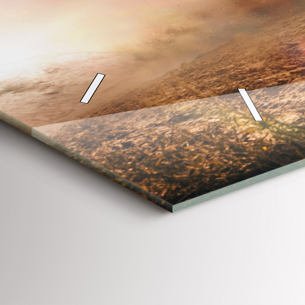 Zegar poziomy Mężczyzna na motocyklu