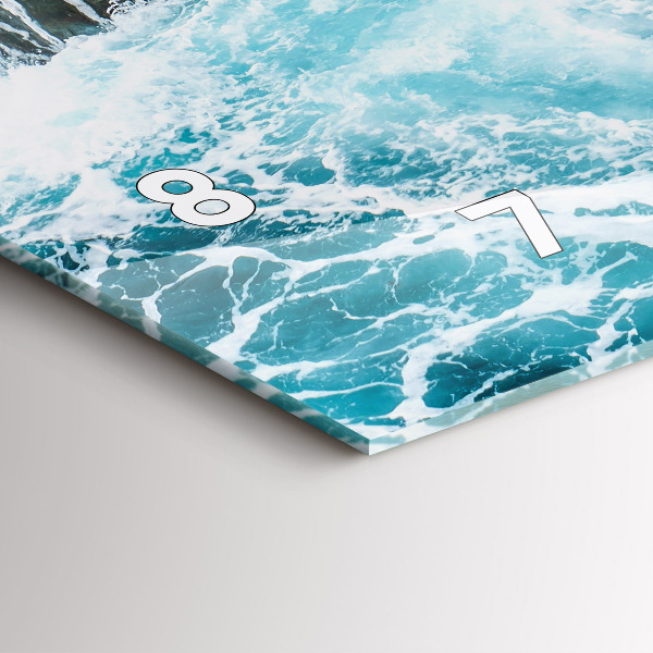 Zegar poziomy Wirujące spienione fale