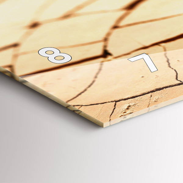 Zegar ścienny poziomy Roślina w wysuszonej ziemi