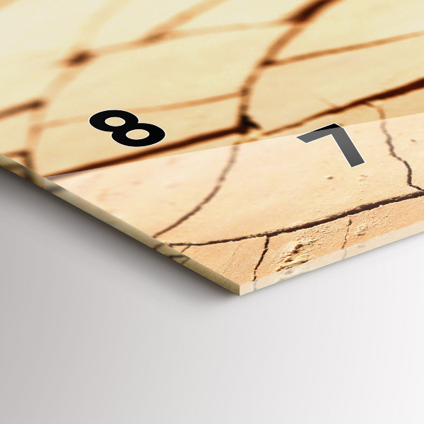 Zegar ścienny poziomy Roślina w wysuszonej ziemi