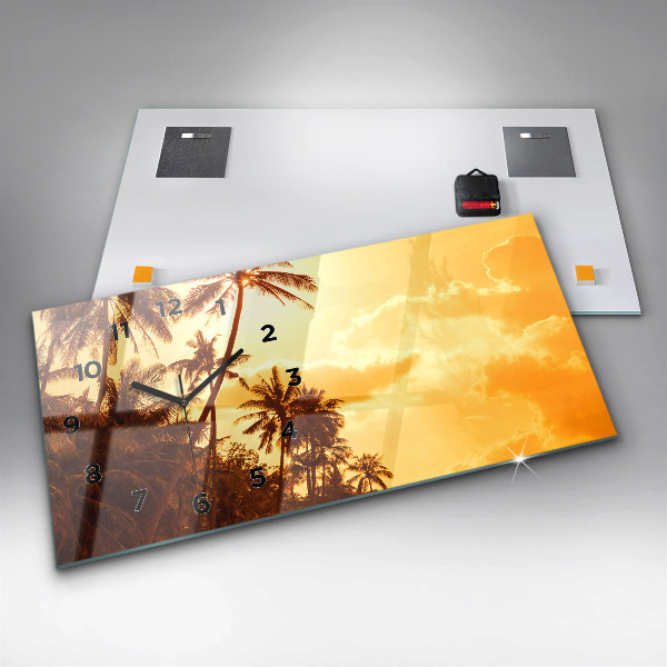 Zegar poziomy Słoneczne palmy