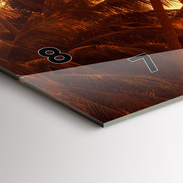 Zegar poziomy Słoneczne palmy