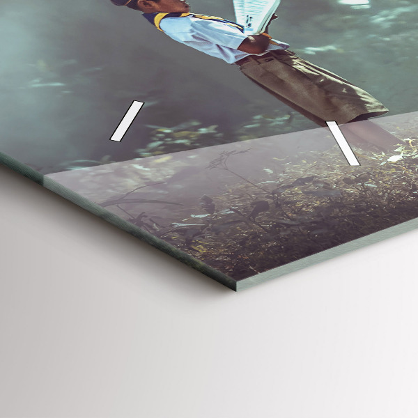 Zegar poziomy Chłopczyk czyta książkę