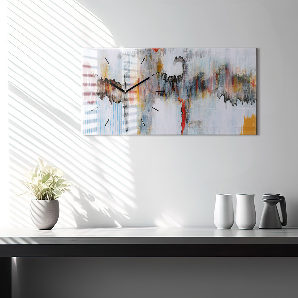 Zegar ścienny poziomy Abstrakcja