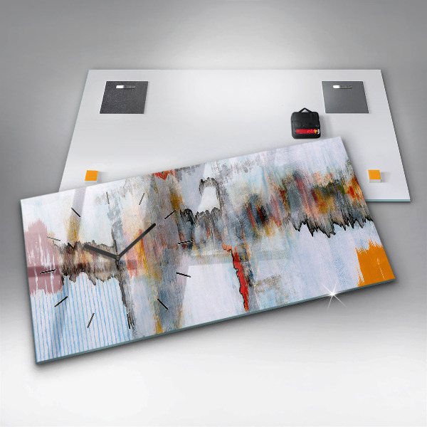 Zegar ścienny poziomy Abstrakcja