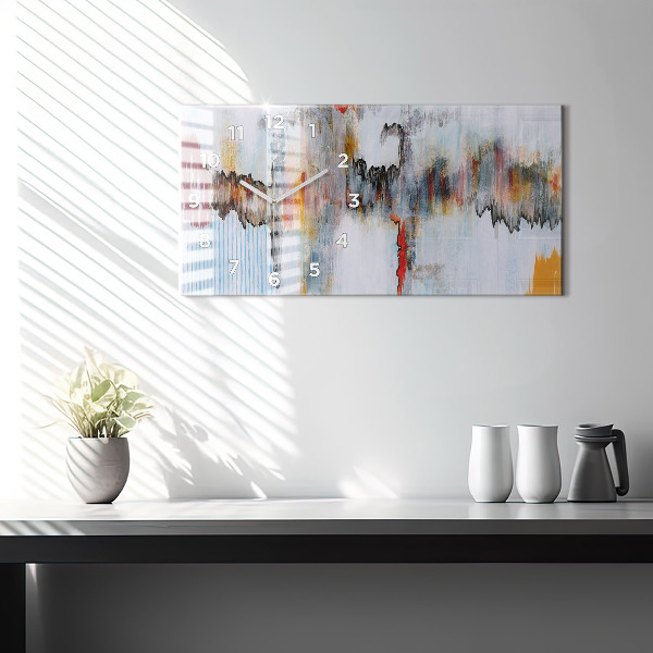 Zegar ścienny poziomy Abstrakcja