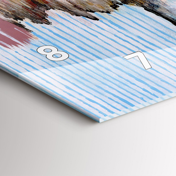 Zegar ścienny poziomy Abstrakcja